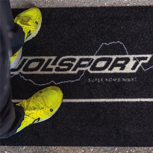 Tapis logo personnalisé anti-fatigue avec marquage d’entreprise offrant confort et visibilité de marque dans les espaces professionnels.