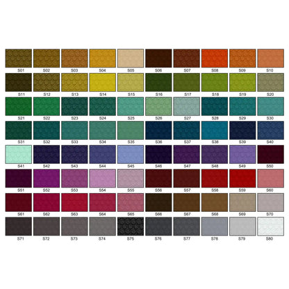 Nuancier des coloris disponibles pour la personnalisation du tapis logo en caoutchouc industriel.