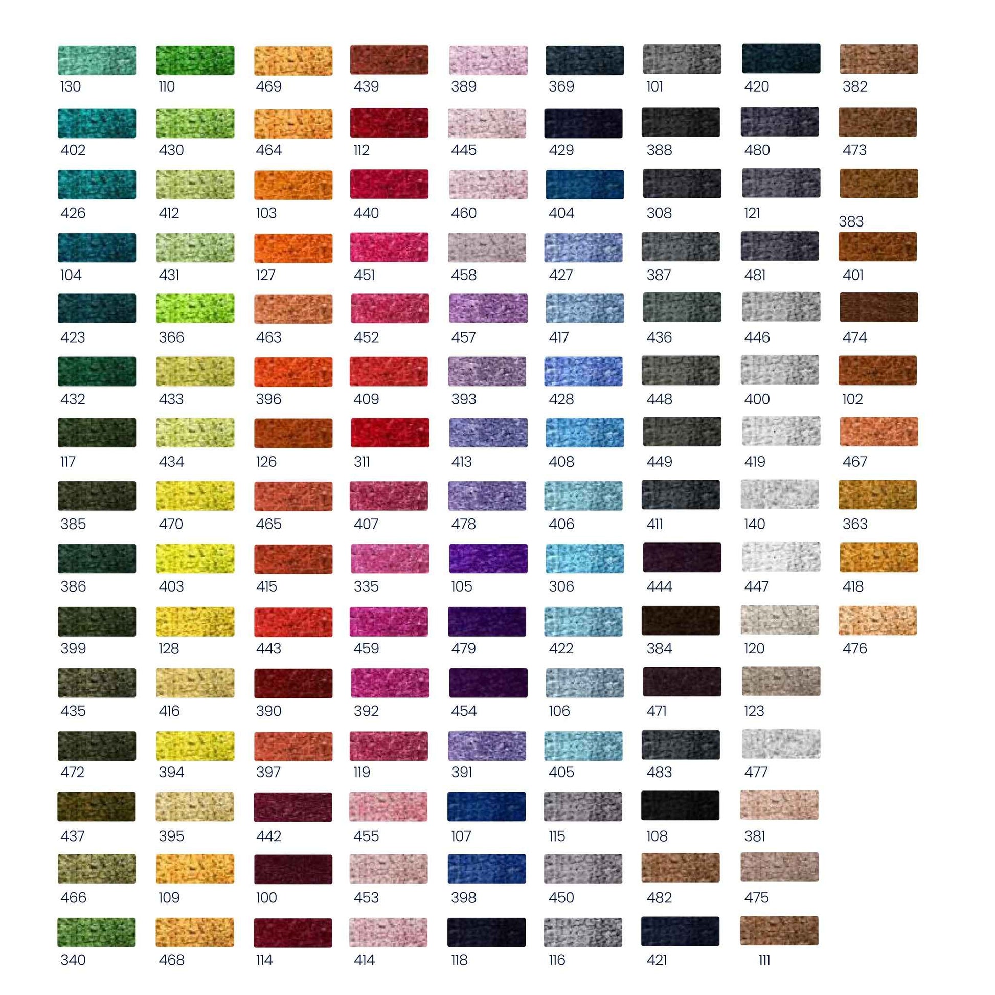Nuancier de couleurs disponible pour la personnalisation du tapis logo premium avec un large choix de teintes pour les entreprises et commerces.